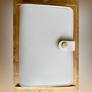 NIB Filofax Original Organizer-Personal Size In “Stone” Color Top Grain Leather